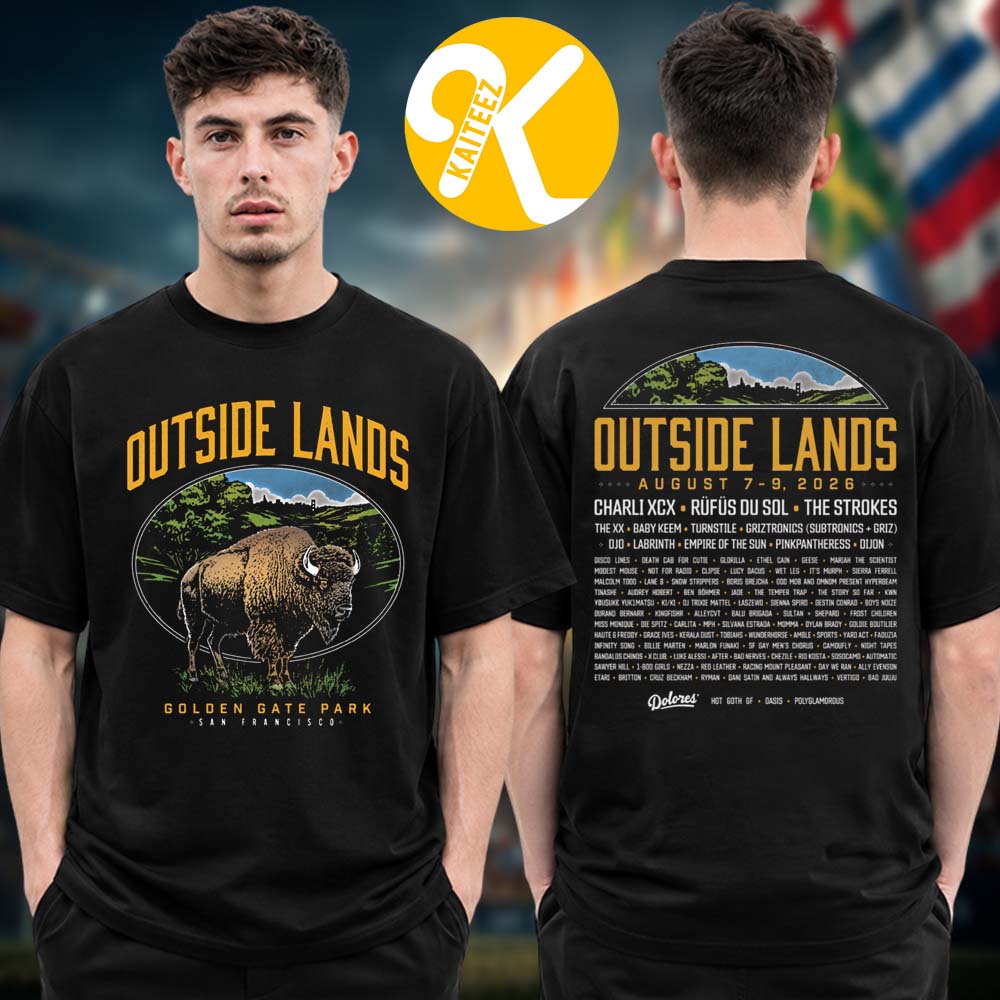 Outside Lands Festival 2026 Merch Event Tee At Golden Gate Park In San Francisco CA On August 7-9 2026 Bison Line Up Two Sided Unisex T-Shirt Outside Lands Festival 2026 Merch Event Tee At Golden Gate Park In San Francisco CA On August 7-9 2026 Bison Line Up Two Sided Unisex T-Shirt