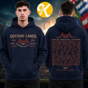 Outside Lands Festival 2026 Merch Event Tee At Golden Gate Park In San Francisco CA On August 7-9 2026 Bridge Line Up Two Sided Unisex Hoodie