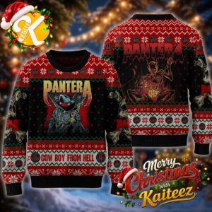 Pantera Cowboy From Hell Christmas Ugly Sweater