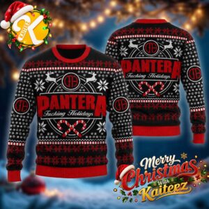 Pantera Fucking Holidays Candy Crane Christmas Ugly Sweater