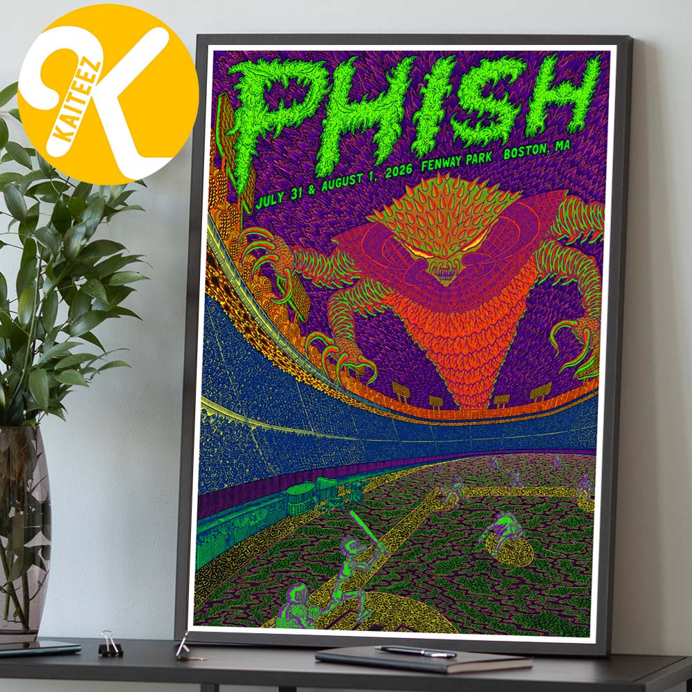 Phish Dry Goods Boston MA Event Poster At Fenway Park In Boston MA On July 31 And August 1 2026 Monster Stadium Home Decor Poster Canvas Phish Dry Goods Boston MA Event Poster At Fenway Park In Boston MA On July 31 And August 1 2026 Monster Stadium Home Decor Poster Canvas