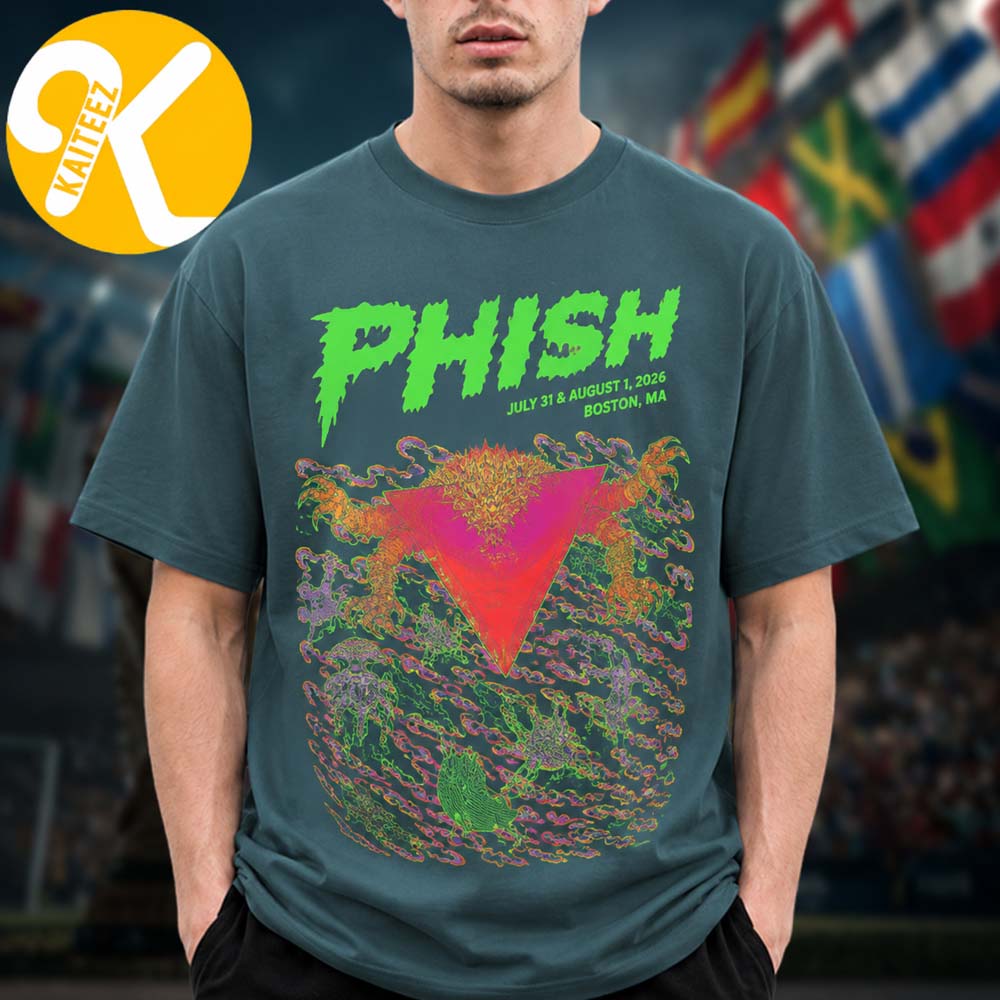 Phish Dry Goods Boston MA Event Tee At Fenway Park In Boston MA On July 31 And August 1 2026 Monster Stadium Unisex T-Shirt Phish Dry Goods Boston MA Event Tee At Fenway Park In Boston MA On July 31 And August 1 2026 Monster Stadium Unisex T-Shirt
