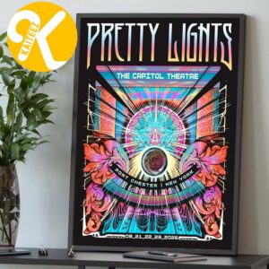 Pretty Lights Port Chester New York Limited Edition Poster At The Capitol Theatre In Port Chester New York On August 21 22 23 2026 Home Decor Poster Canvas