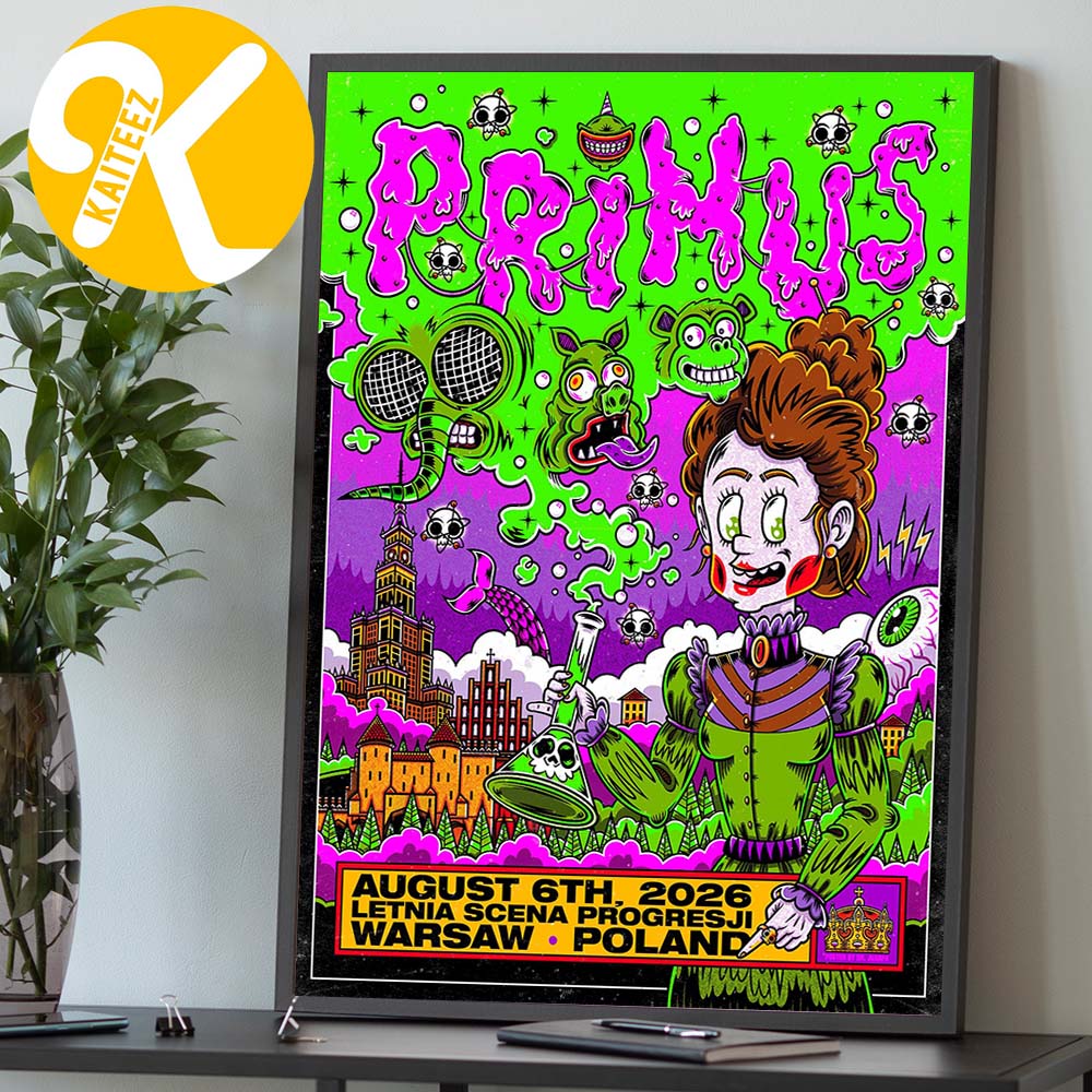 Primus Warsaw Poland Event Poster At Letnia Scena Progresji In Warsaw Poland On August 6 2026 Home Decor Poster Canvas Primus Warsaw Poland Event Poster At Letnia Scena Progresji In Warsaw Poland On August 6 2026 Home Decor Poster Canvas