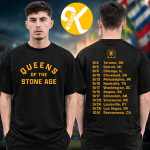 Queens Of The Stone Age QOTSA Merch Logo 2026 Tour Dates Two Sided Unisex T-Shirt