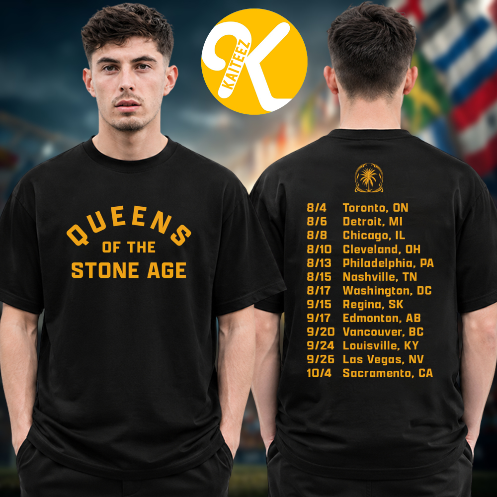 Queens Of The Stone Age QOTSA Merch Logo 2026 Tour Dates Two Sided Unisex T-Shirt Queens Of The Stone Age QOTSA Merch Logo 2026 Tour Dates Two Sided Unisex T-Shirt