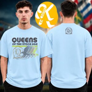 Queens Of The Stone Age QOTSA Merch Q Eagle Light Blue Two Sided Unisex T-Shirt