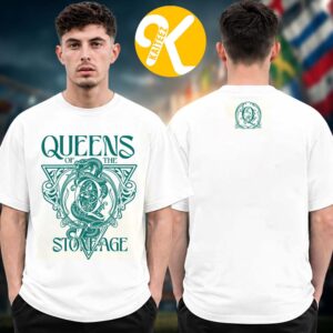 Queens Of The Stone Age QOTSA Merch Snake And Dagger Logo Two Sided Unisex T-Shirt