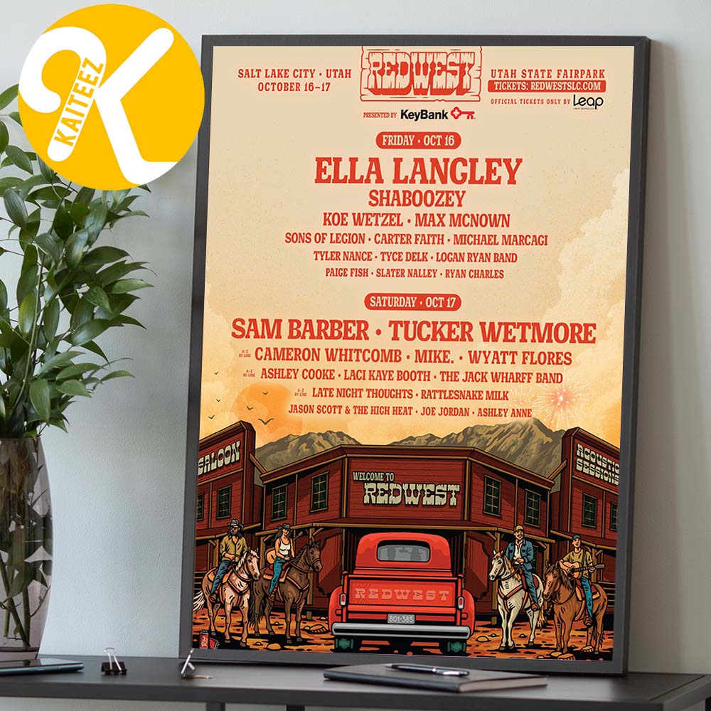 Redwest Festival 2026 In Salt Lake City Utah On October 16 17 2026 Line Up Home Decor Poster Canvas Redwest Festival 2026 In Salt Lake City Utah On October 16 17 2026 Line Up Home Decor Poster Canvas