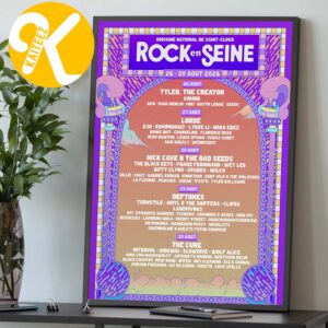 Rock En Seine Festival 2026 Domaine National De Saint Cloud On August 26-30 2026 Line Up Home Decor Poster Canvas