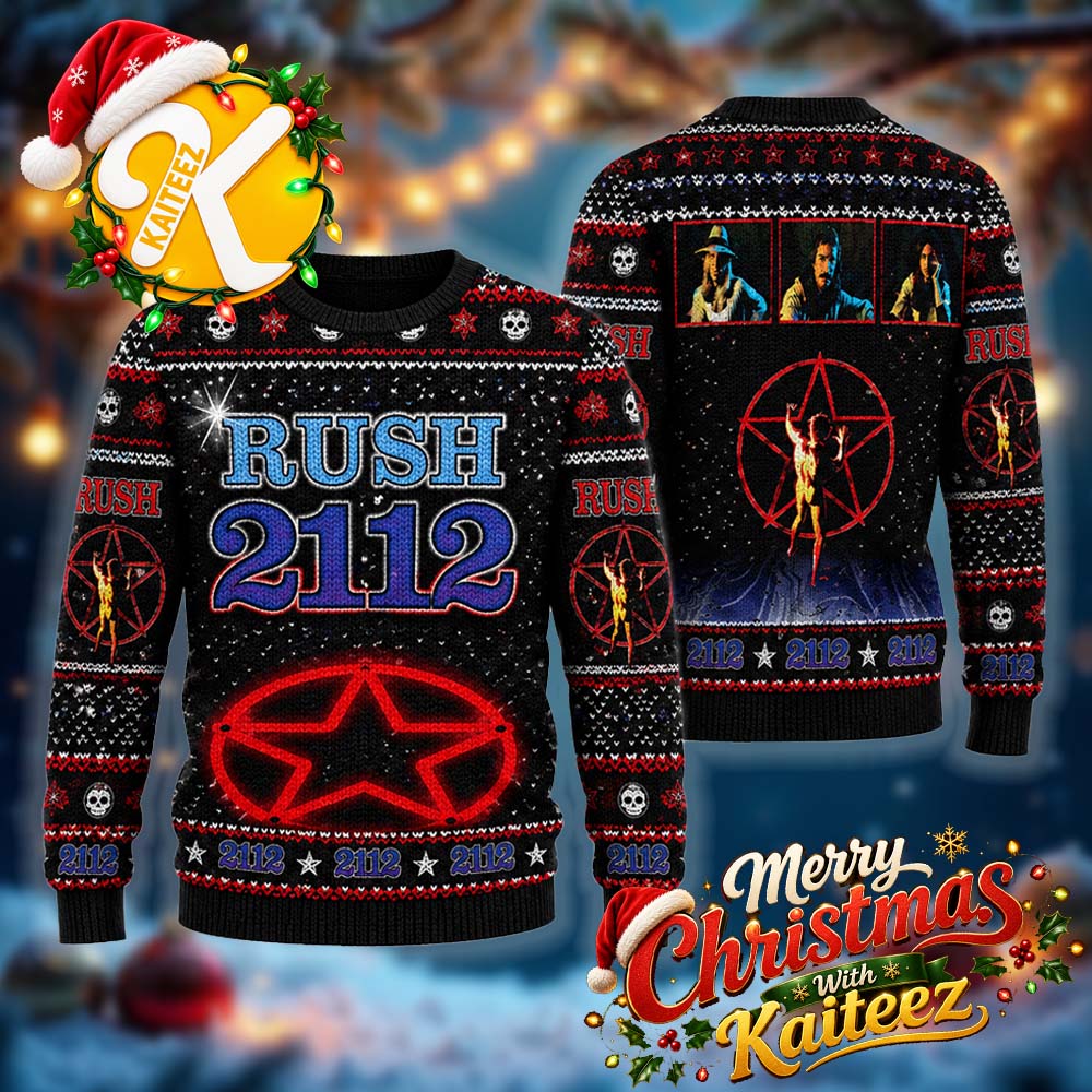 Rush 2112 Album Cover Chrismas Ugly Sweater Rush 2112 Album Cover Chrismas Ugly Sweater