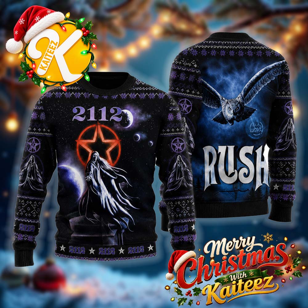 Rush 2112 Starman Album Cover Chrismas Ugly Sweater Rush 2112 Starman Album Cover Chrismas Ugly Sweater
