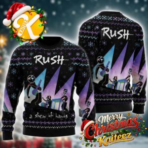 Rush A Show Of Hands Album Cover Chrismas Ugly Sweater
