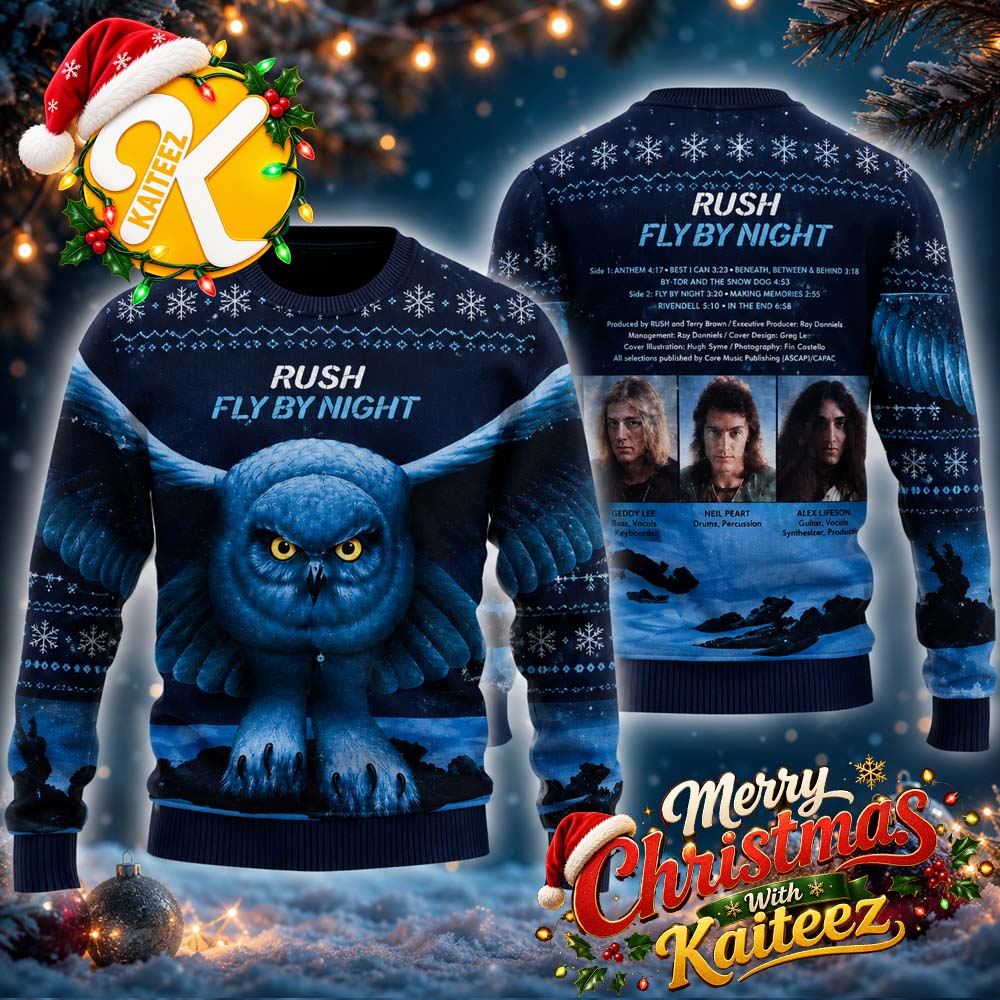 Rush Fly By Night Album Cover Chrismas Ugly Sweater Rush Fly By Night Album Cover Chrismas Ugly Sweater