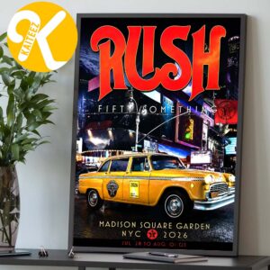 Rush New York City Pop Up Merch NYC Taxi Event Home Decor Poster Canvas