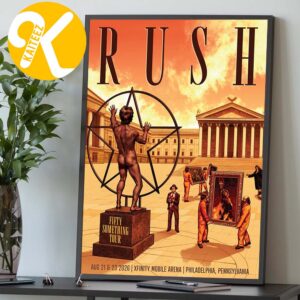 Rush Philadelphia Pennsylvania Event Poster At Xfinity Mobile Arena In Philadelphia Pennsylvania On August 21 23 2026 Home Decor Poster Canvas