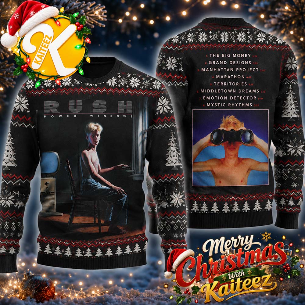 Rush Power Windown Album Cover Chrismas Ugly Sweater Rush Power Windown Album Cover Chrismas Ugly Sweater