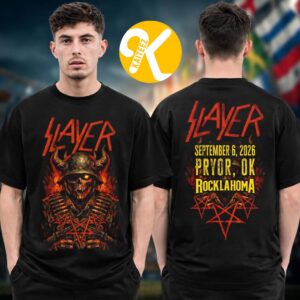 Slayer Merch Rocklahoma 2026 Festival Event Two Sided Unisex T-Shirt
