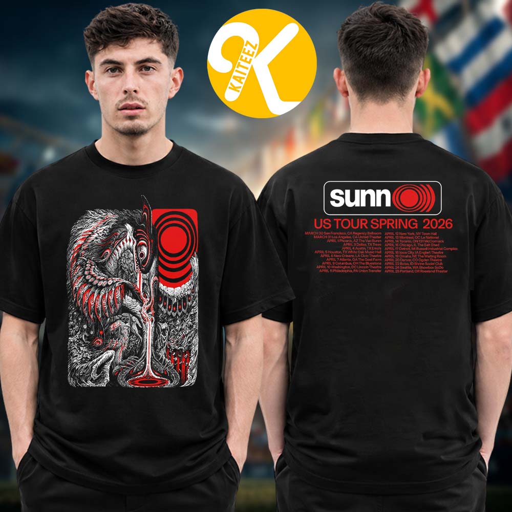 Sunn O))) Merch RCA Saprophial 2026 Spring US Tour Dates Two Sided Unisex T-Shirt Sunn O))) Merch RCA Saprophial 2026 Spring US Tour Dates Two Sided Unisex T-Shirt