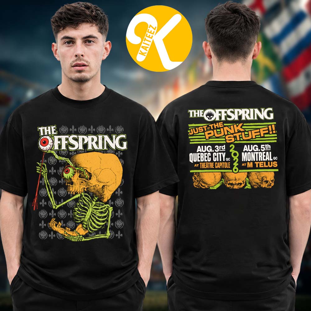 The Offspring Just Punk Stuff Merch Exclusive Event Two Sided Unisex T-Shirt The Offspring Just Punk Stuff Merch Exclusive Event Two Sided Unisex T-Shirt