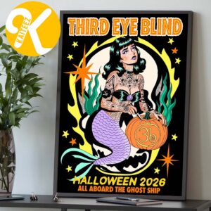 Third Eye Blind Halloween Tour 2026 All Aboard The Ghost Ship Home Decor Poster Canvas