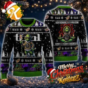 Tool Band Over Thinking Over Analyzing The Grinch Christmas Ugly Sweater