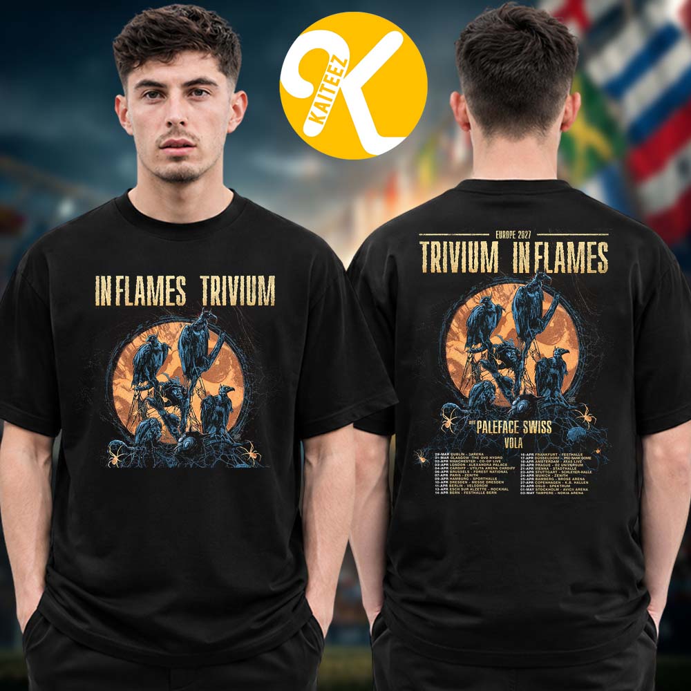 Trivium x In Flames EU Tour 2027 Tour Dates Two Sided Unisex T-Shirt Trivium x In Flames EU Tour 2027 Tour Dates Two Sided Unisex T-Shirt