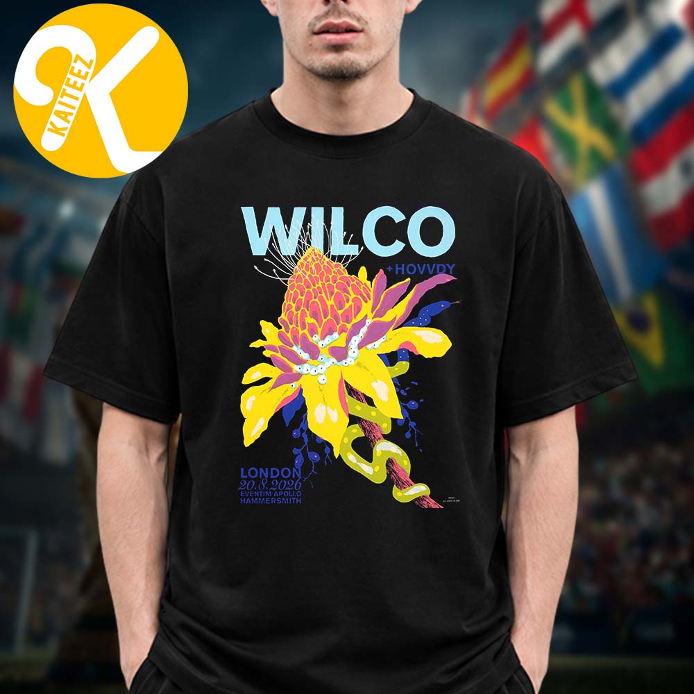 Wilco Band London UK Event Poster At Eventim Apollo Hammersmith In London UK On August 20 2026 Unisex T-Shirt Wilco Band London UK Event Poster At Eventim Apollo Hammersmith In London UK On August 20 2026 Unisex T-Shirt