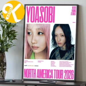 Yoasobi Exclusive Event Poster North America Tour 2026 Tour Dates Home Decor Poster Canvas