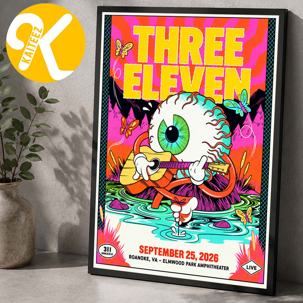 311 Band Roanoke VA Event Poster At Elmwood Park Amphitheater In Roanoke VA On September 25 2026 Home Decor Poster Canvas 311 Band Roanoke VA Event Poster At Elmwood Park Amphitheater In Roanoke VA On September 25 2026 Home Decor Poster Canvas