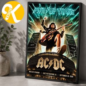 ACDC East Rutherford NJ Event Poster At Metlife Stadium In East Rutherford NJ On September 25 2026 Home Decor Poster Canvas