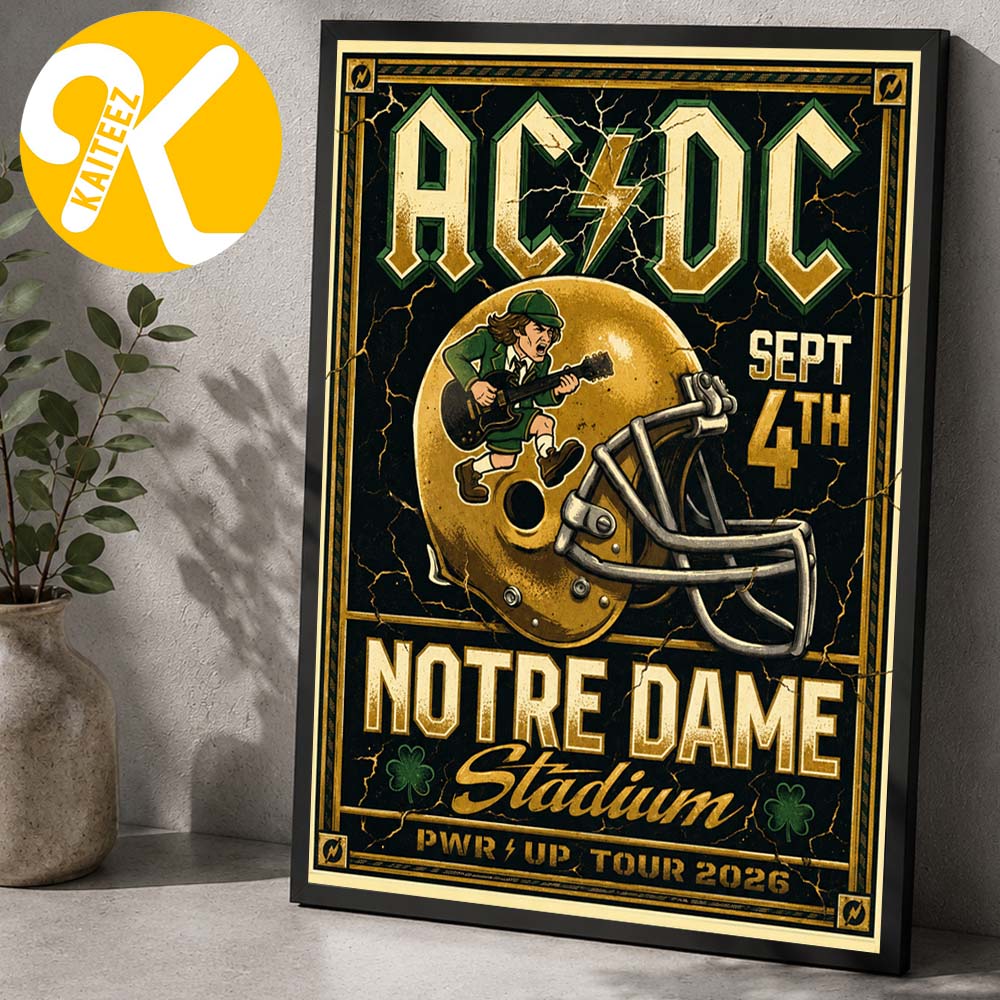 ACDC South Bend IN Event Poster At Notre Dame Stadium In South Bend IN On September 4 2026 Home Decor Poster Canvas ACDC South Bend IN Event Poster At Notre Dame Stadium In South Bend IN On September 4 2026 Home Decor Poster Canvas