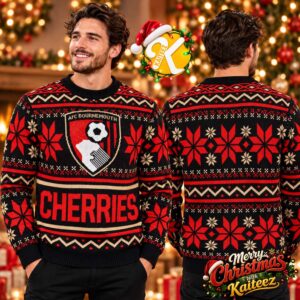 AFC Bournemouth The Cherries Christmas Jumper Ugly Sweater
