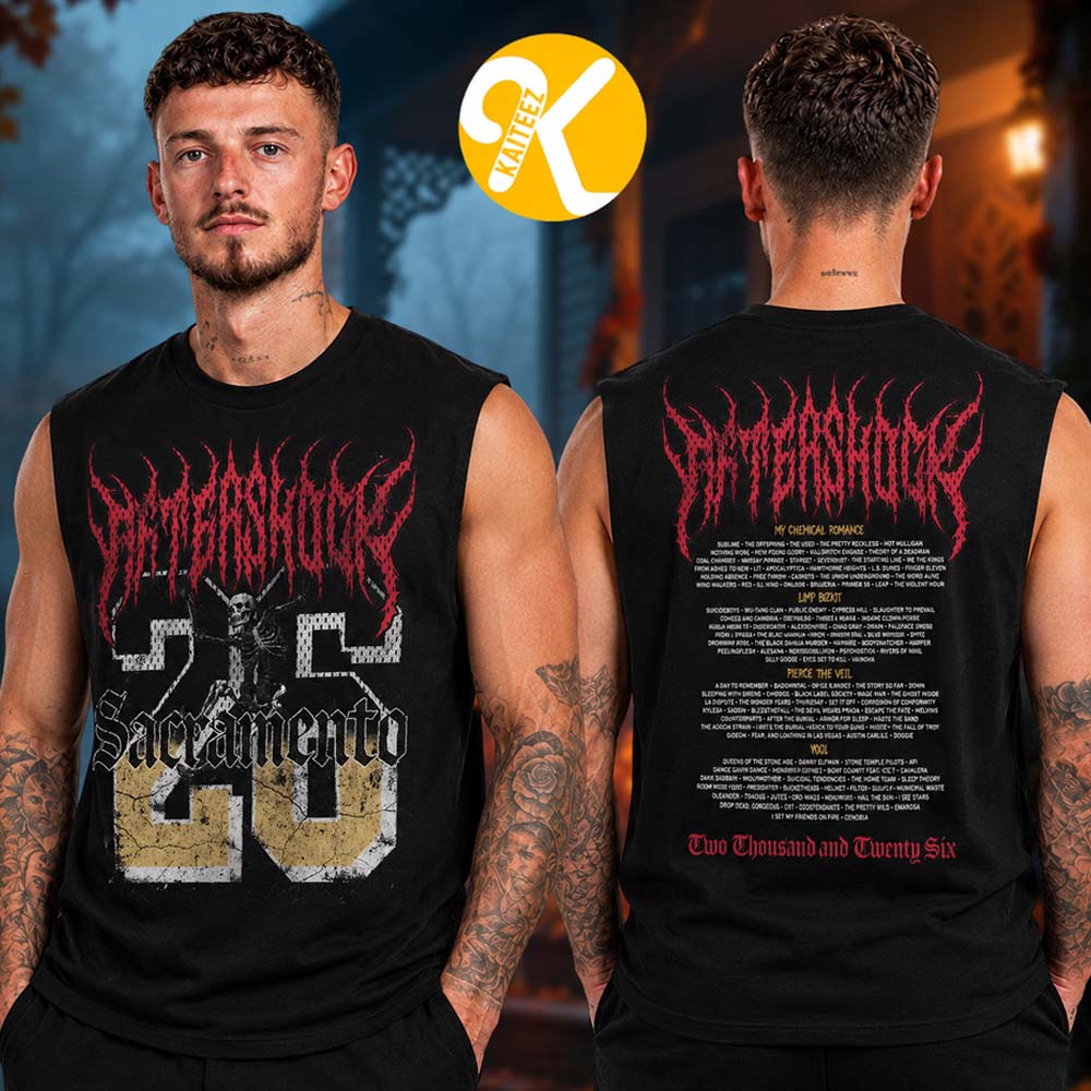 Aftershock Festival 2026 Merch In Sacramento CA On October 1-4 2026 After Party Line Up Two Sided Unisex Tank Top Aftershock Festival 2026 Merch In Sacramento CA On October 1-4 2026 After Party Line Up Two Sided Unisex Tank Top