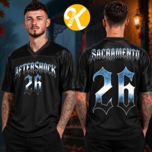 Aftershock Festival 2026 Merch In Sacramento CA On October 1-4 2026 Fade To Black Football Jersey