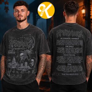 Aftershock Festival 2026 Merch In Sacramento CA On October 1-4 2026 Historical Line Up Two Sided Wash Shirt