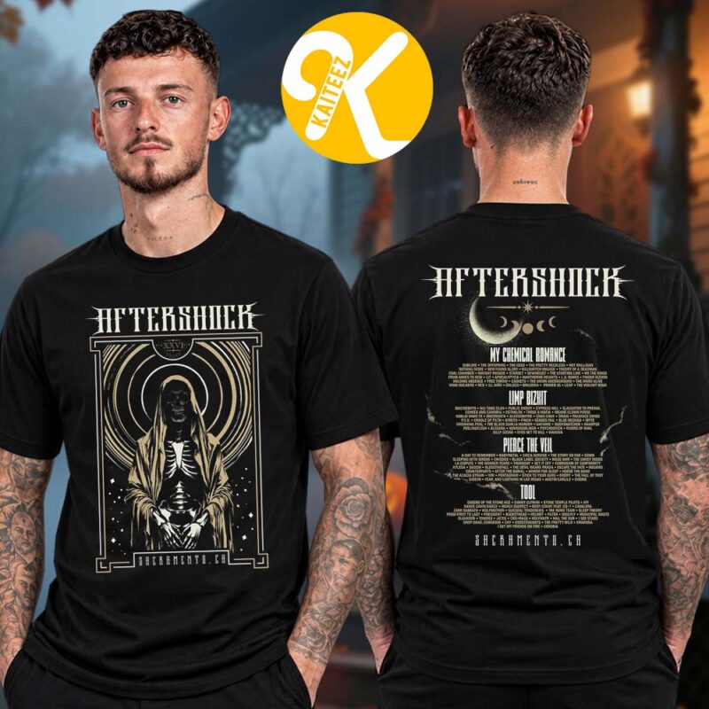 Aftershock Festival 2026 Merch In Sacramento CA On October 1 4 2026 Night Wish Line Up Two Sided Unisex T Shirt
