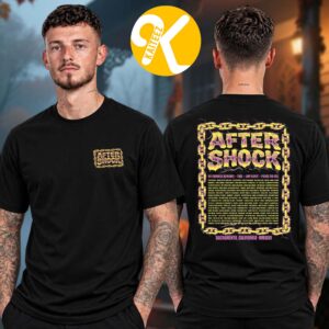 Aftershock Festival 2026 Merch In Sacramento CA On October 1-4 2026 Static Shock Line Up Two Sided Unisex T-Shirt