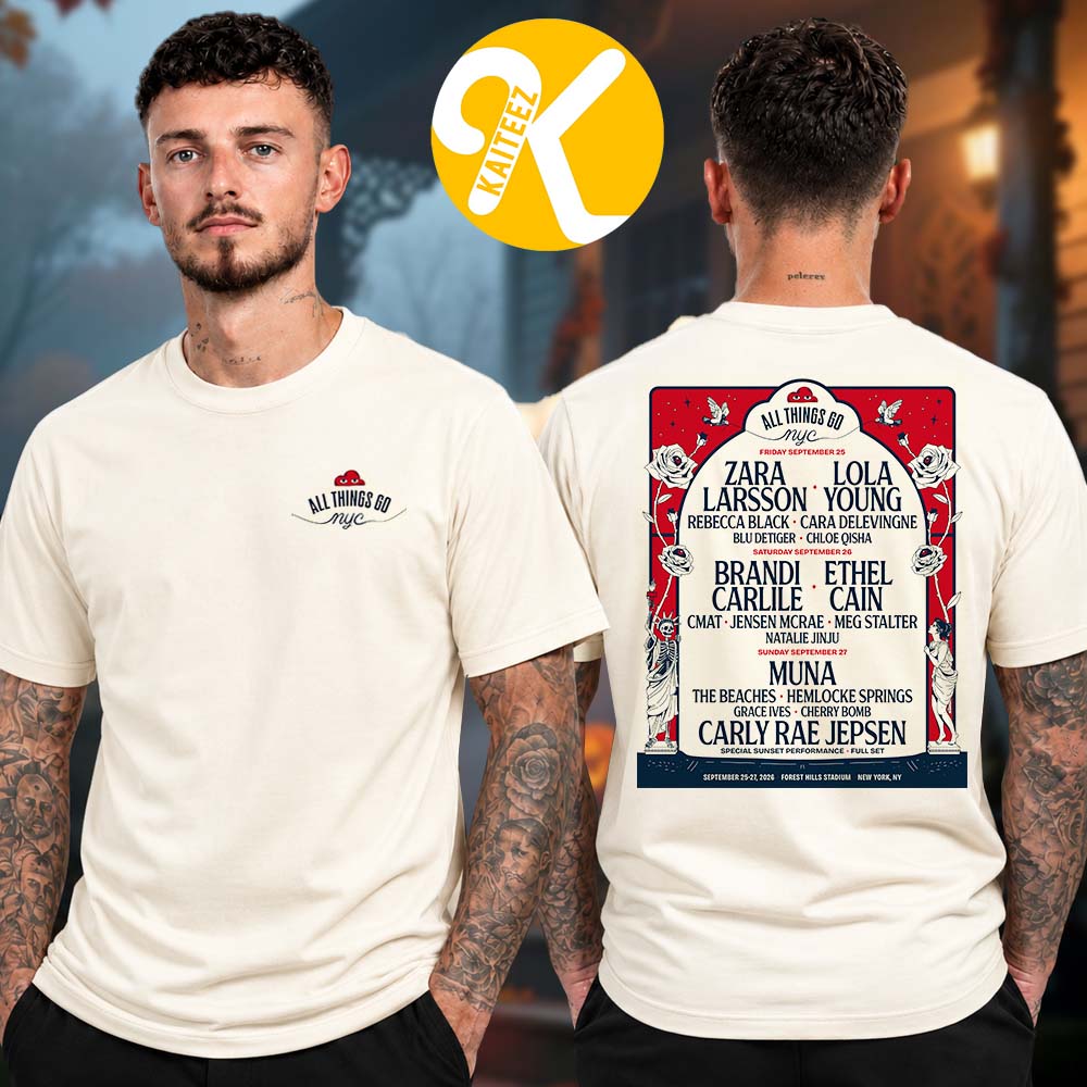 All Thing So Music Festival 2026 At Forest Hills Stadium In New York NY On September 25-27 2026 Line Up Two Sided Unisex T-Shirt All Thing So Music Festival 2026 At Forest Hills Stadium In New York NY On September 25-27 2026 Line Up Two Sided Unisex T-Shirt