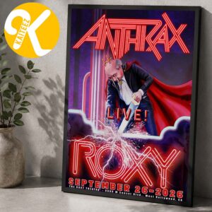 Anthrax One Night Only At The Roxy Theatre In West Hollywood CA On September 26 2026 Home Decor Poster Canvas