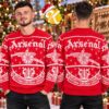 Arsenal Highbury Gunnersaurus Jumper Christmas Ugly Sweater Arsenal Highbury Gunnersaurus Jumper Christmas Ugly Sweater
