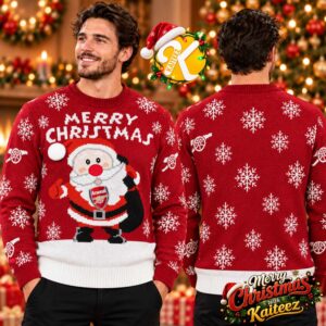 Arsenal Santa Clause Jumper Christmas Ugly Sweater