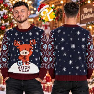 Aston Villa Dasher Christmas Jumper Ugly Sweater