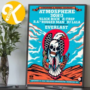Atmosphere Red Rocks Exclusive Poster At Red Rocks Amphitheatre In Morrison CO On September 19 2026 Home Decor Poster Canvas