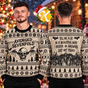 Avenged Sevenfold Tell Me A Lie In A Beautiful Day Ugly Christmas Sweater