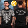 Babymetal x Affliction Pop Up Complex NY Collection Skull Graphic Red Washed T-Shirt