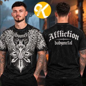 Babymetal x Affliction Pop Up Complex NY Collection Mask Washed T-Shirt