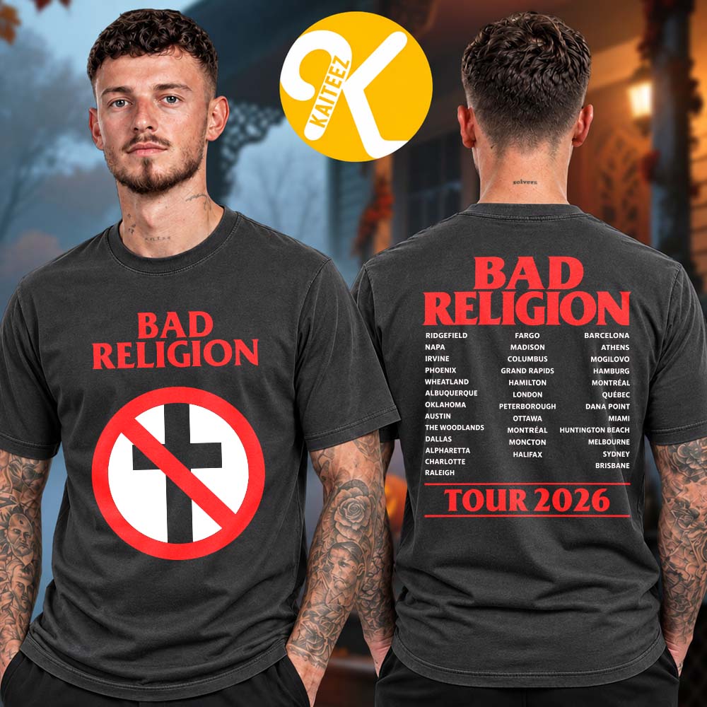 Bad Religion Merch Tour 2026 Dateback Unisex T-Shirt Bad Religion Merch Tour 2026 Dateback Unisex T-Shirt