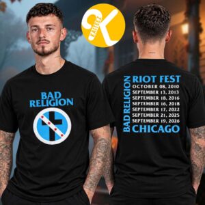 Bad Religion Riot Fest 2026 Ya Hey Chicago Two Sided Unisex T-Shirt