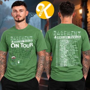 Basement x Grillo Pickles On Tour North American 2026 Tour Dates Two Sided Unisex T-Shirt